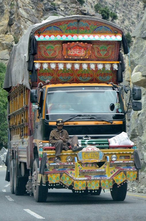 Viaje en primera de un camión típico de Pakistan. Foto:PabloFR