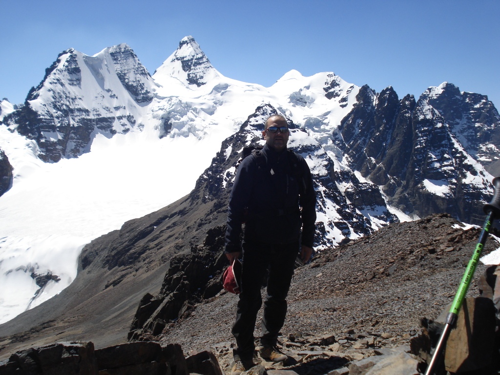 Cumbre del Austria con el Cerro Condorini al fondo. Foto:Ángel.