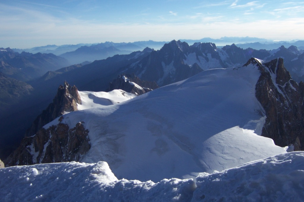 El Mont Blanc de Tacul desde el collado del Mont Maudit. Foto:Rodro