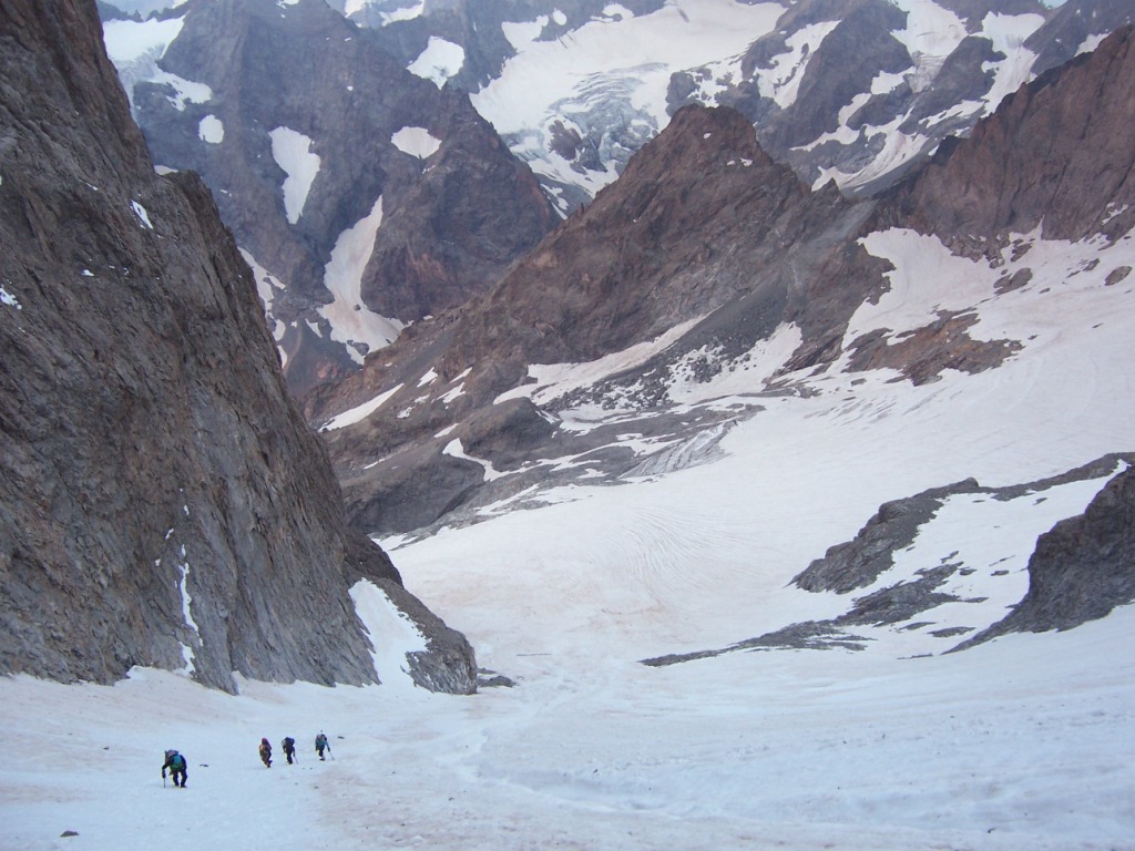Glaciar y parte baja del corredor Coolidge. Foto:PabloFR