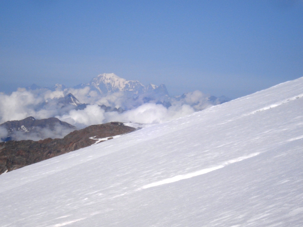 Mont Blanc desde el glaciar de Gastelet. Foto Ángel